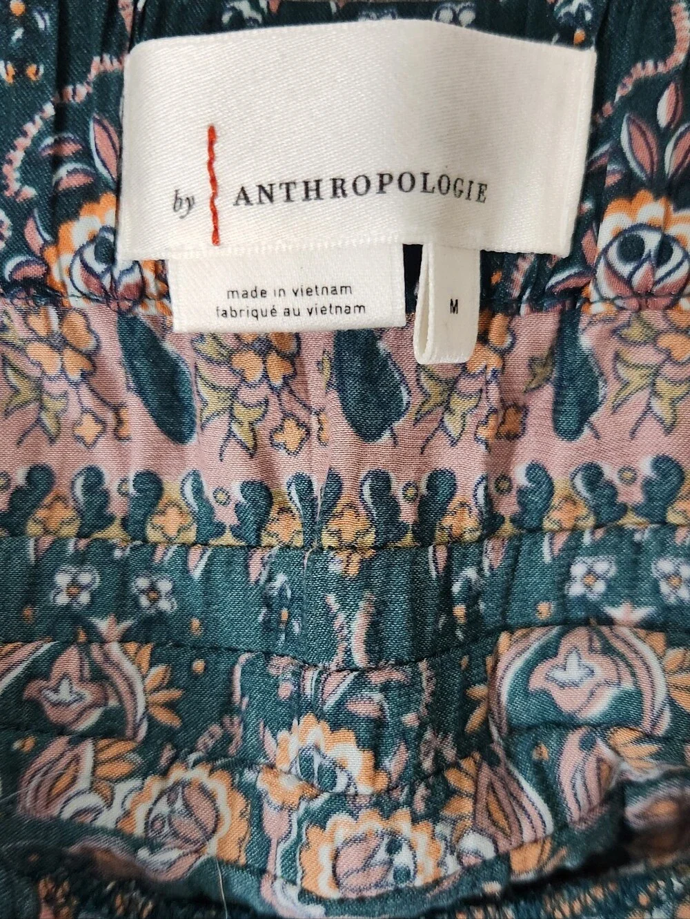 Anthropology Aria Wide Leg Palazzo  Pants Medallio Floral Boho - Picture 5 of 5